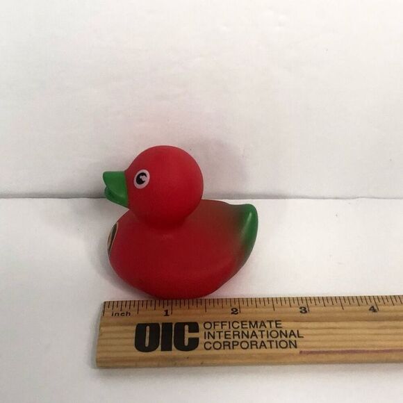 robbin rubber duck dc comics red green duck jeep ducking bath time baby toy - Picture 6 of 6